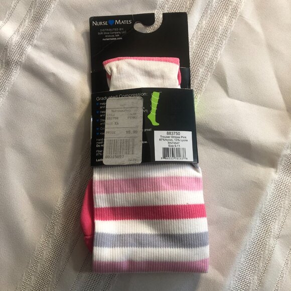 Nurse Mates Compression Socks, Size 9-11 - Picture 2 of 3